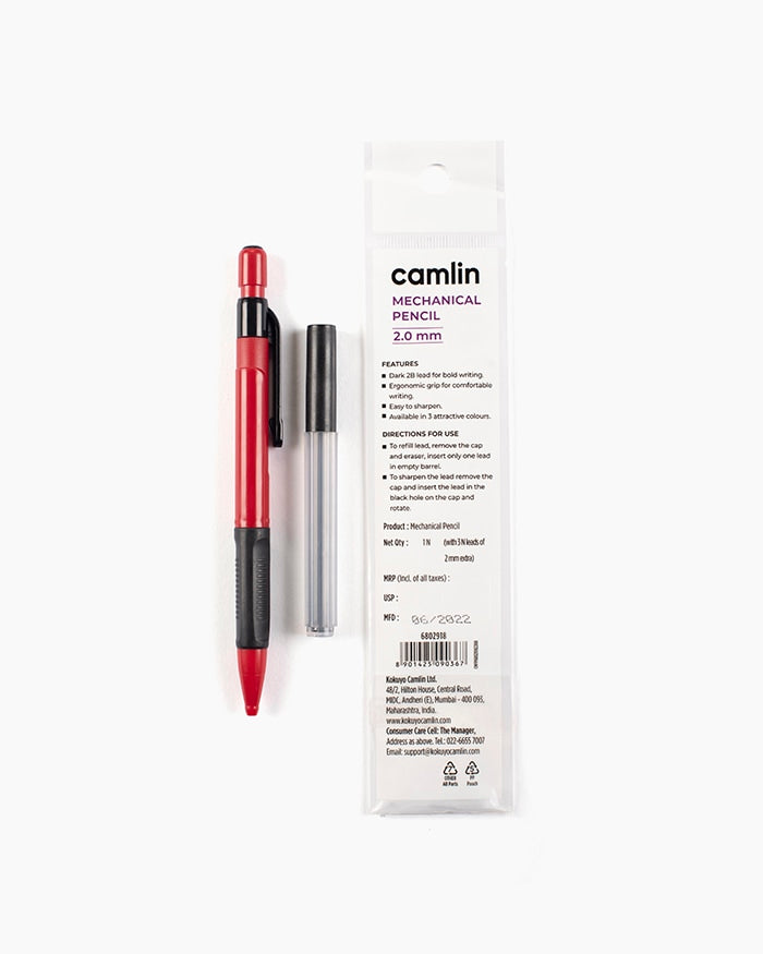 CAMLIN MECHANICAL PENCIL 2.0MM, Pack of 2, Assorted Color