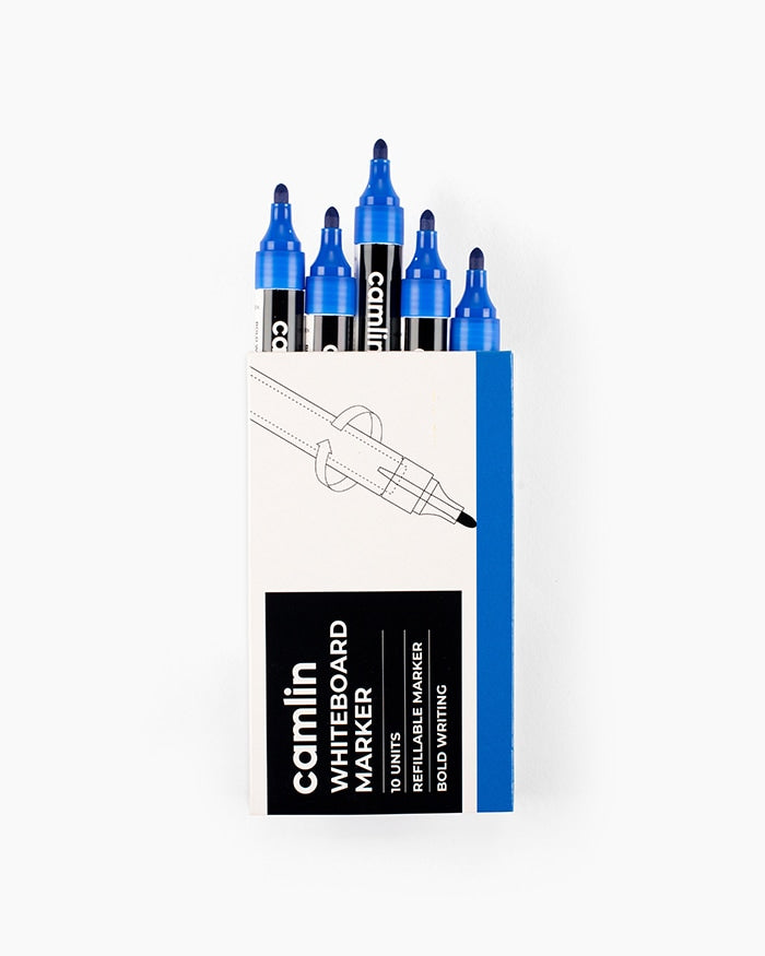 CAMLIN WHITE BOARD MARKER Blue, Pack of 10