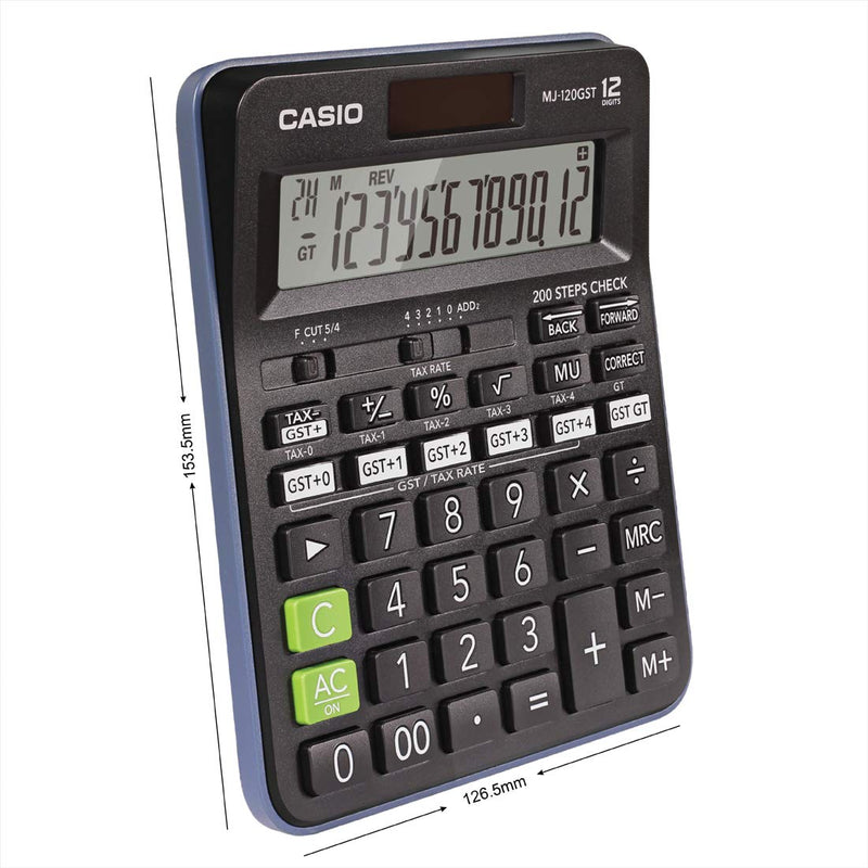 Casio MJ-120GST GST Calculator (Black)
