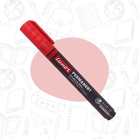 Luxor Refillable Permanent Marker Red (10'S)