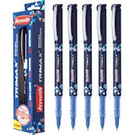 Reynolds Trimax Liquid Gel Pen (Pack of 5, Ink Color - Blue)