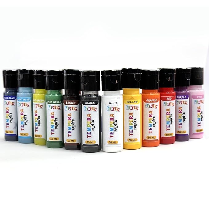 iCraft Kidify Tempera Paints, Set of 12 Colours