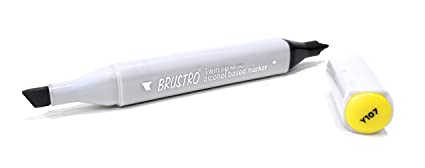 Brustro Twin Tip Alcohol Based Marker Lightning Yellow