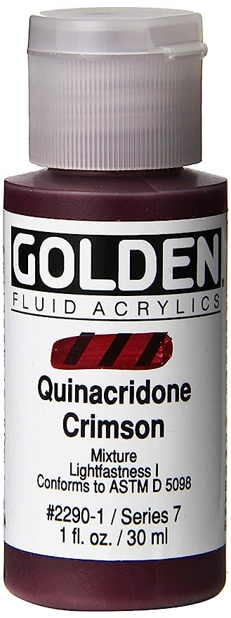 Golden Artist Fluid Acrylic Quinacridone Crimson 1 oz (30 ml)