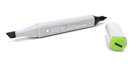 Brustro Twin Tip Alcohol Based Marker Bud Green