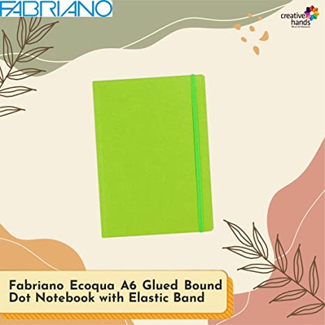 Fabriano Ecoqua A6 Glued Bound Dot Notebook Lime