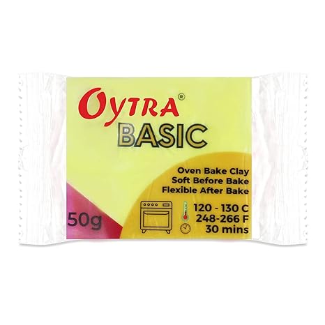 Oytra Polymer Clay Basic 50 Gram Oven Bake Clay (Fluorescent Yellow)