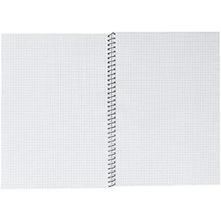 Fabriano Ecoqua A4 Spiral Bound Graph 5MM Notebook Raspberry