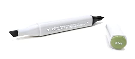 Brustro Twin Tip Alcohol Based Marker Olivine