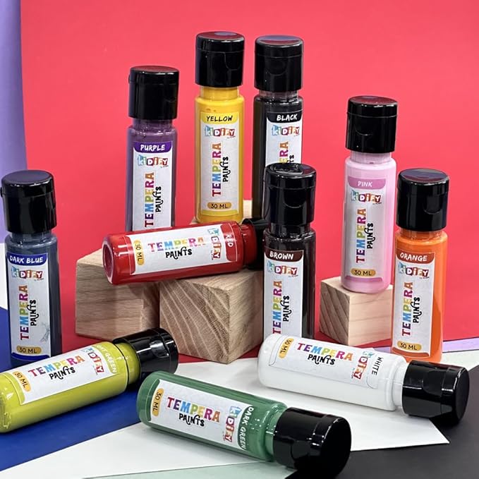 iCraft Kidify Tempera Paints, Set of 12 Colours