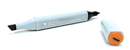 Brustro Twin Tip Alcohol Based Marker Orange