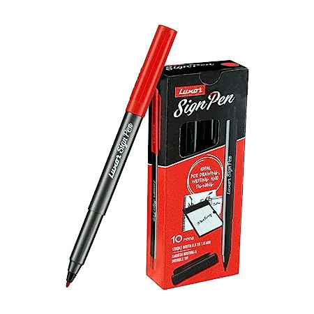 Luxor Sign Pen - Red -Pack Of 10