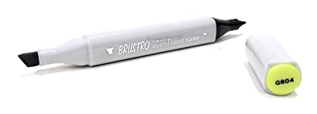 Brustro Twin Tip Alcohol Based Marker Yellow Green