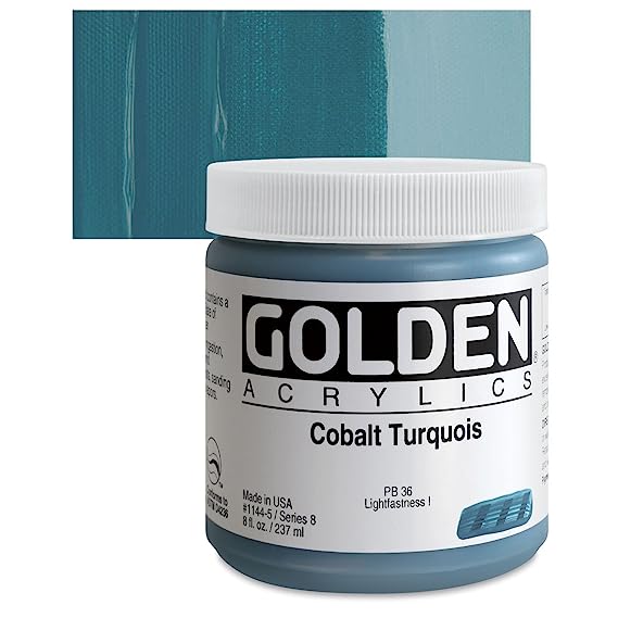 Golden Heavy Body Acrylic Paints 236ML Cobalt Torquoise