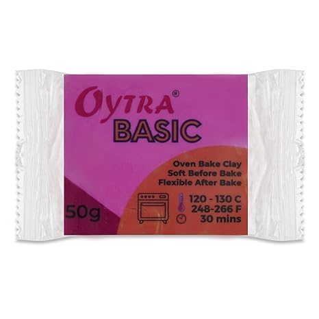 Oytra Polymer Clay Basic 50 Gram Oven Bake Clay (Magenta)