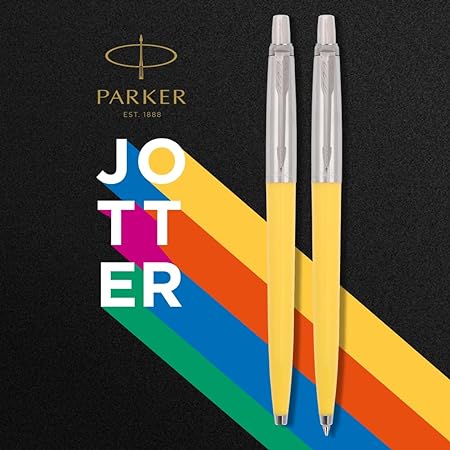 Parker Jotter Originals Chrome Trim Ball Pen Yellow Body Color