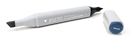 Brustro Twin Tip Alcohol Based Marker Blue Grey 9