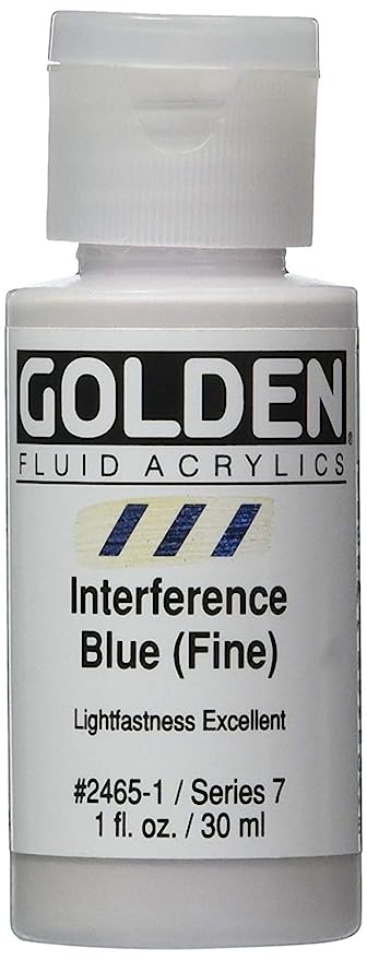 Golden Artist Fluid Acrylic Interference Blue (Fine) 1 oz (30 ml)