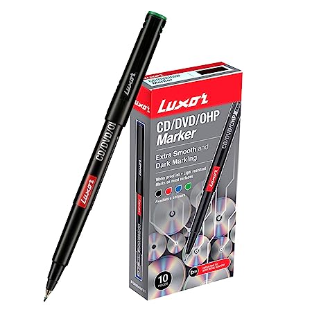 Luxor Green Cd & Ohp Marker Pen (Pack Of 10)