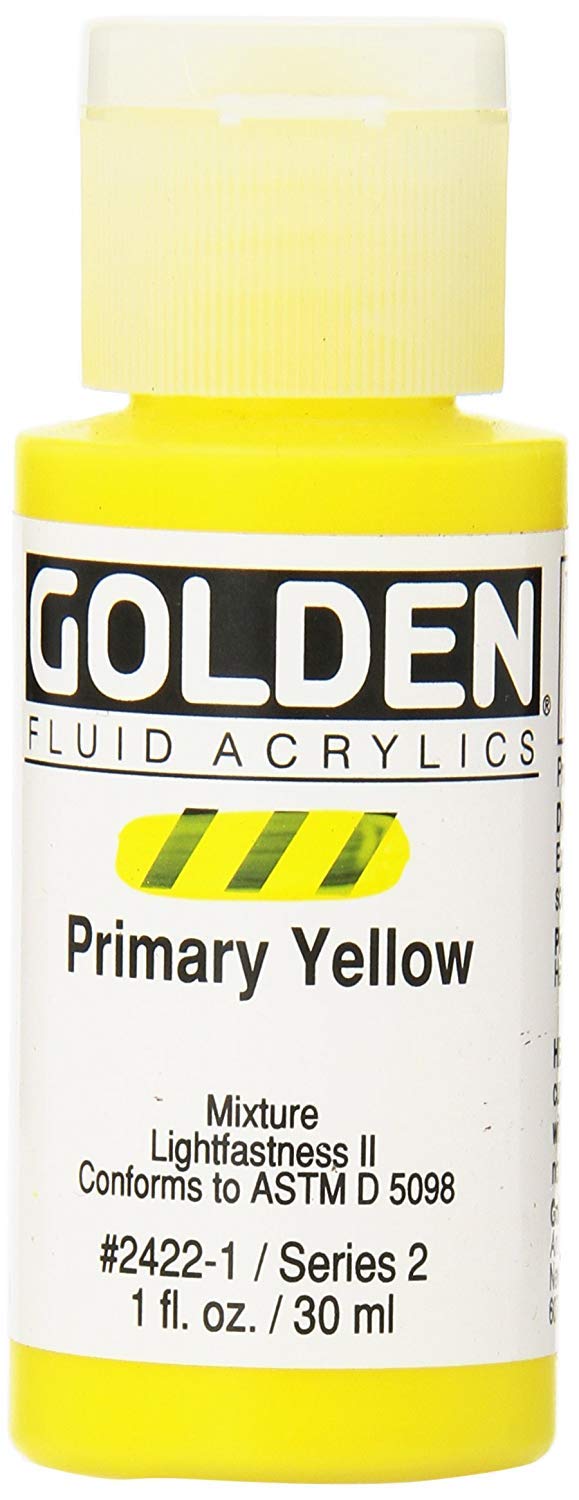 Golden Artist Fluid Acrylic Primary Yellow 1 oz (30 ml)