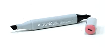 Brustro Twin Tip Alcohol Based Marker Coral Pink