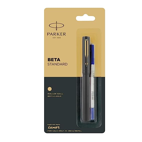 Parker Beta Standard Roller Ball Gold Trim Black