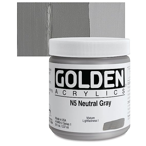 Golden Heavy Body Acrylic Paints 236ML Neutral Gray N5