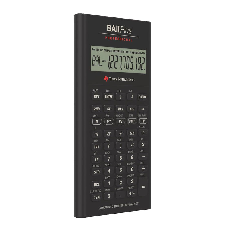 Texas Instruments BA II Plus Advanced Financial Professional Calculator | Prompt 10-Digit Display | with IRR & NPV for Cash Flow Analysis | Numerical Analytics