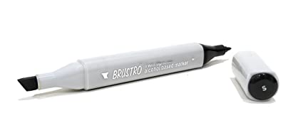 Brustro Twin Tip Alcohol Based Marker Black