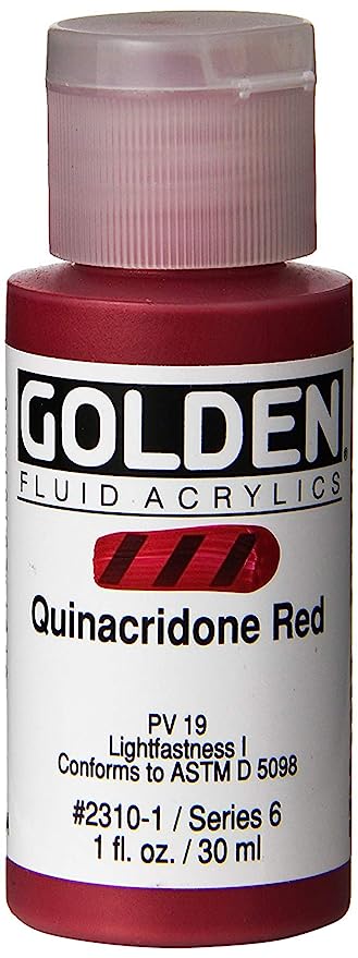 Golden Artist Fluid Acrylic Quinacridone Red 1 oz (30 ml)
