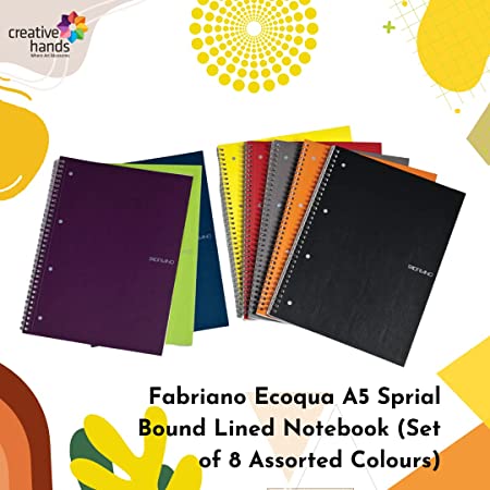 Fabriano Ecoqua A5 Spiral Bound Lined Notebook Grey