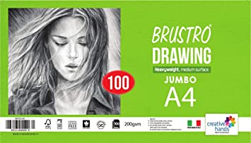 Brustro Artists' Drawing Paper 200gsm Jumbo - A4 (100 Sheets)