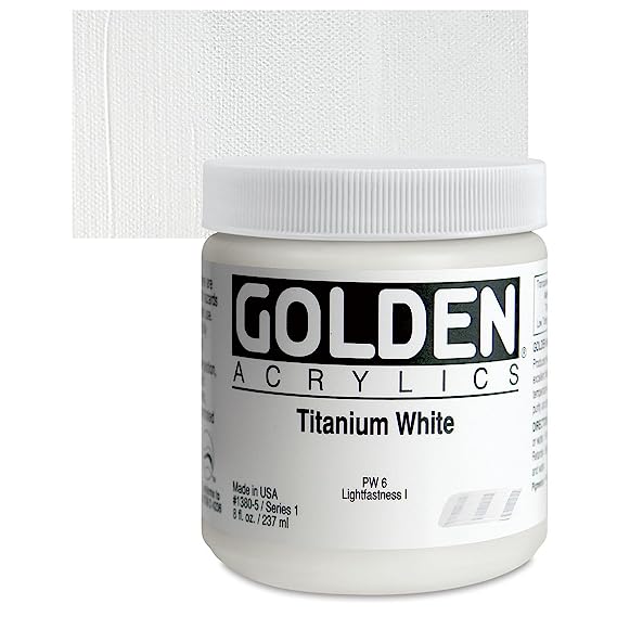 Golden Heavy Body Acrylic Paints 236ML Titanium White