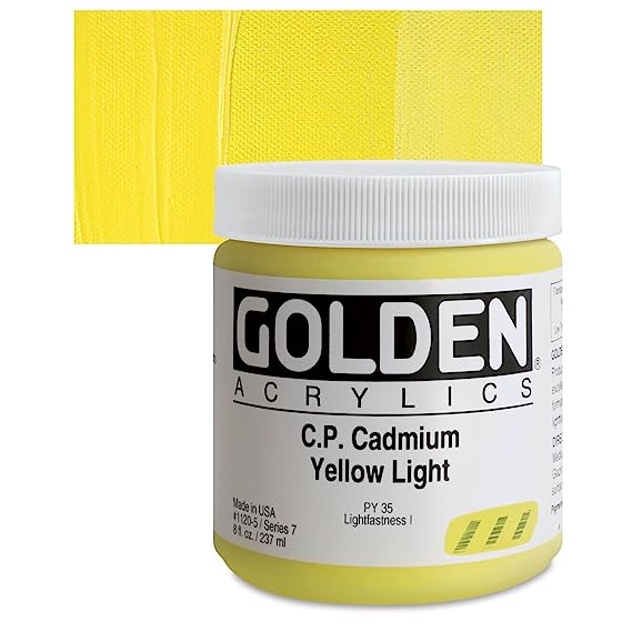 Golden Heavy Body Acrylic Paints 236ML C.P. Cadmium Yellow Light