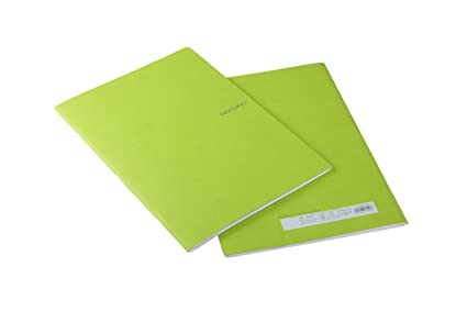 Fabriano Ecoqua A4 Staple Bound Graph 5MM Notebook Lime (Pack of 2)