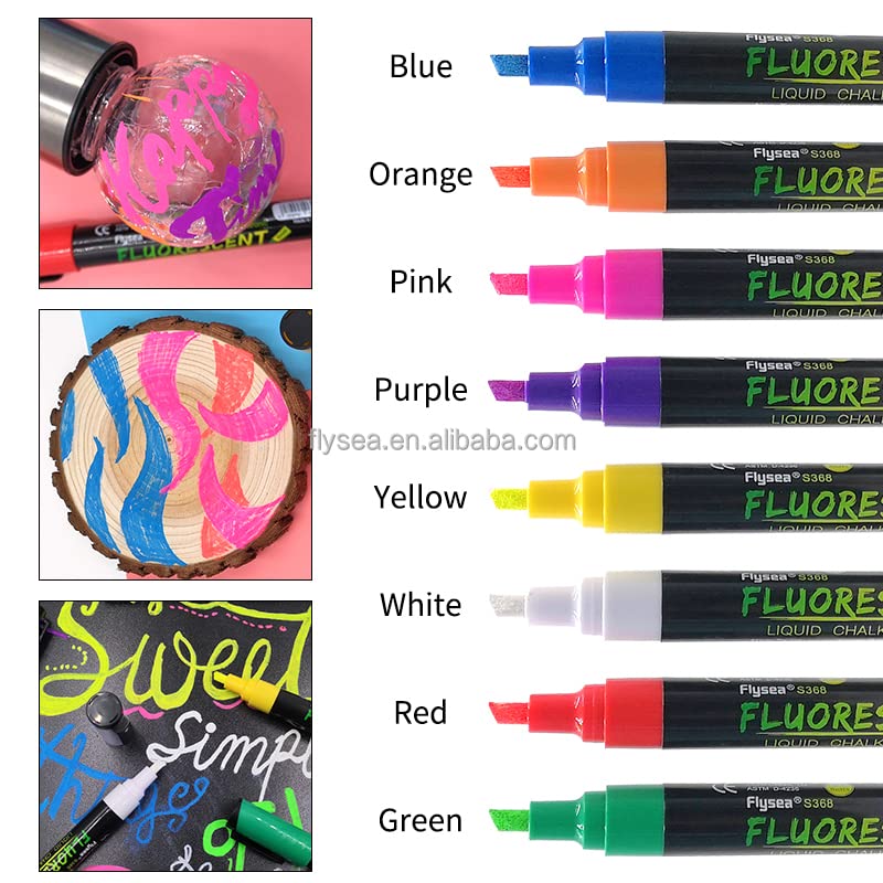 LIGHTNING DEAL 22% OFF $20.39 Liquid Chalk Markers - Chalkboard Marker  Erasable on Blackboard, Glass, Window, Mirror and Kids Art-Chalk Pen  Includes Reversible Chisel & Bullet Tip - Wet Erase Ink (Non-Toxic)(12Neon