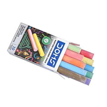 Doms Dustless Coloured Chalk Pack of 10