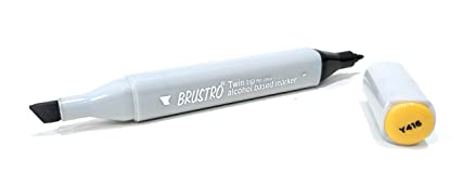 Brustro Twin Tip Alcohol Based Marker Marigold