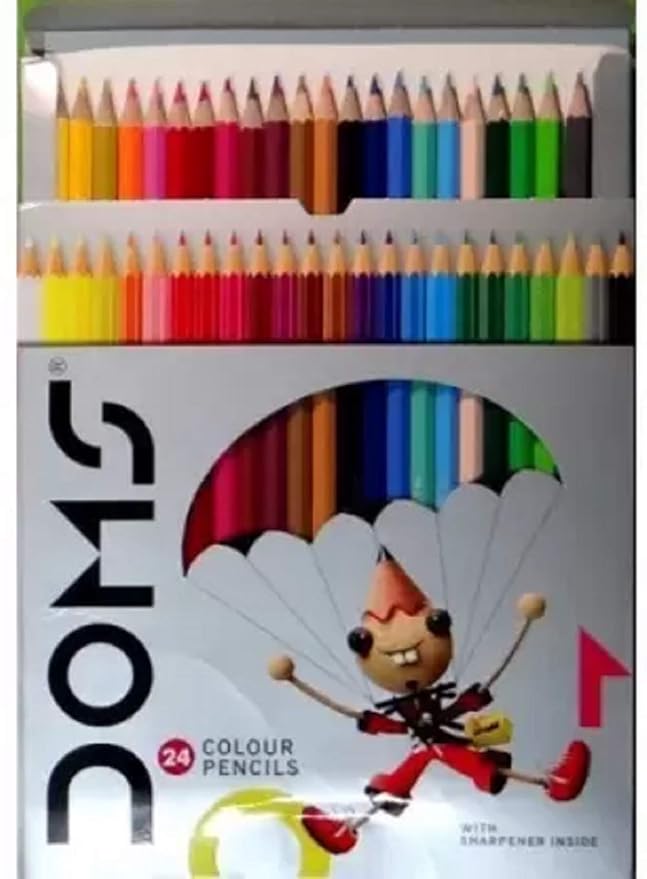 DOMS 24 Color Pencil & 50 Oil Pastel combo (Set of 1, Multicolor)