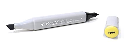 Brustro Twin Tip Alcohol Based Marker Pastel Yellow