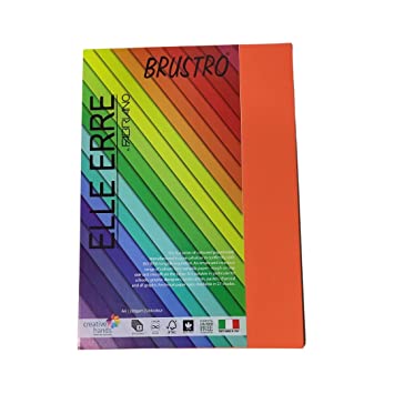 Brustro Elle Erre A4 Arancio (Pack of 9 sheets)