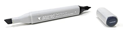 Brustro Twin Tip Alcohol Based Marker Cool Grey II 7