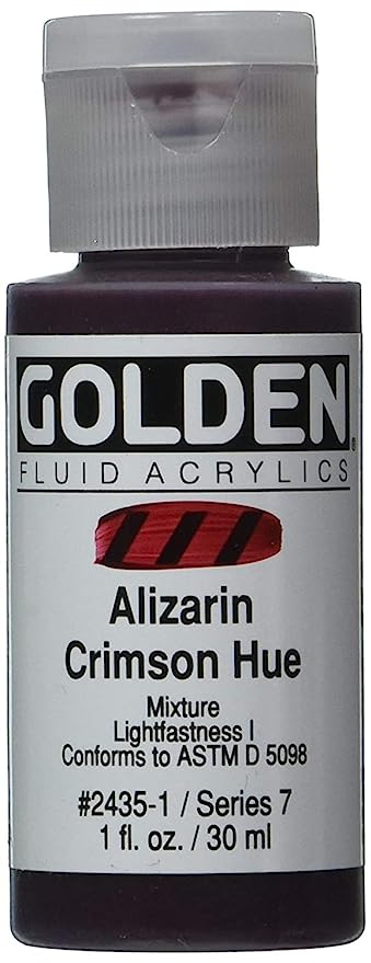 Golden Artist Fluid Acrylic Alizarin Crimson Historical Hue 1 oz (30 ml)