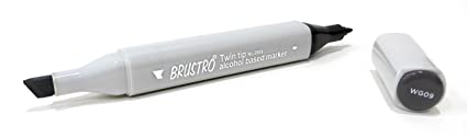 Brustro Twin Tip Alcohol Based Marker Warm Grey 9