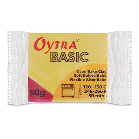 Oytra Polymer Clay Basic 50 Gram Oven Bake Clay (Creamy Yellow)