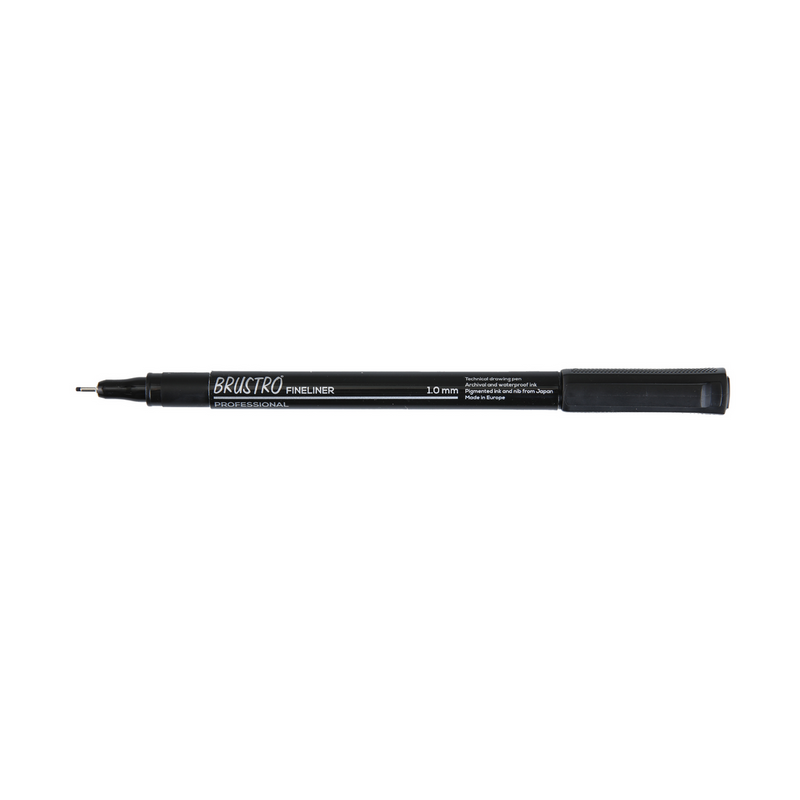 Brustro Professional Pigment Based Fineliner (tip Size of 1 mm, Black and Archival Waterproof UV Resistant Ink)