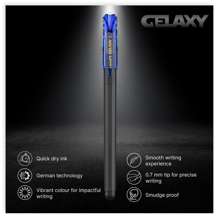 Luxor Schneider Gelaxy Roller Gel Pen Pack of 4- Blue