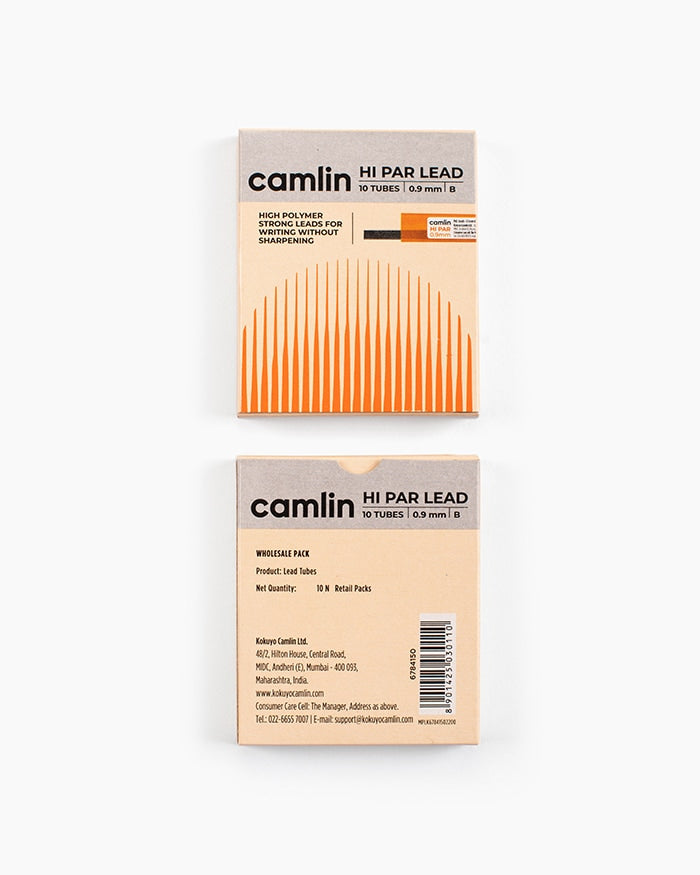Camlin Hi-Par B Leads tube with 5 leads of 0.9 mm x Pack of 10 Tubes