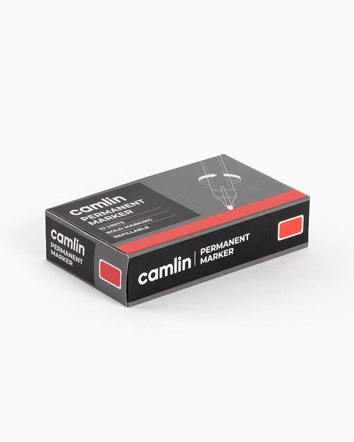 CAMLIN PERMANENT MARKER RED, Pack of 10