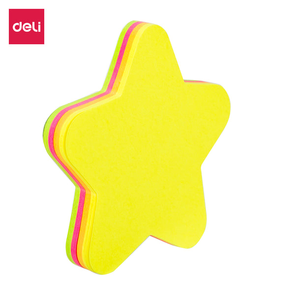 DELI WA03202 Star Shaped Sticky Notes, 4x20 Sheets, Pack of 1